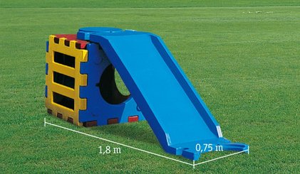Mobilier - Aire de jeux et structure extérieure - Aire de jeux toboggan avec cube échelle