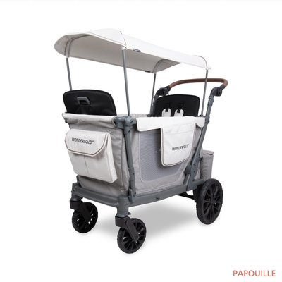 Puériculture - Poussette - Poussette wagon 2 places L2 - 6 mois + - Gris