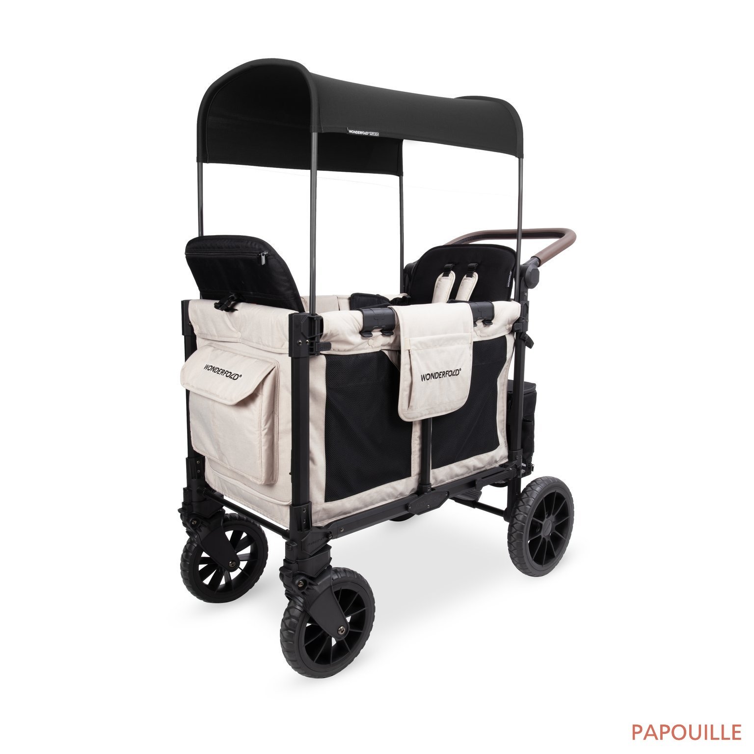 Poussette wagon luxe pro 2 places Beige - 6mois +
