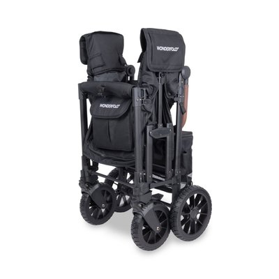 Puériculture - Poussette - Poussette wagon luxe pro 2 places Noir - 6mois +