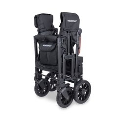Puériculture - Poussette - Poussette wagon luxe pro 2 places Noir - 6mois +