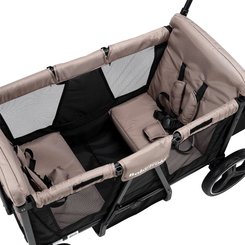 Puériculture - Poussette - Poussette chariot Adventure Beige - 2 places - 6 mois +