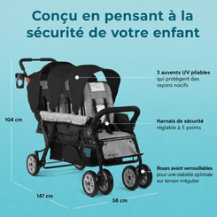 Puériculture - Poussette - Poussette Compass 3 places - 6 mois +