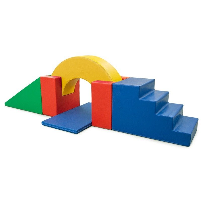 Grand Parcours de Motricité Avec Pont - 6 pièces - H 100 cm