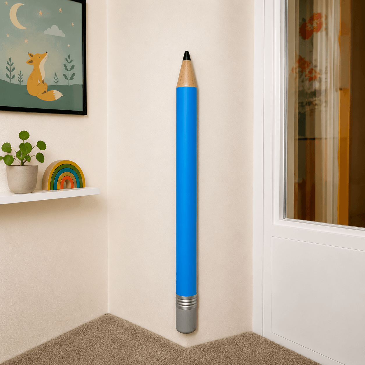 Protection d'angle crayon - 100 x 7 x 7 cm - Bleu