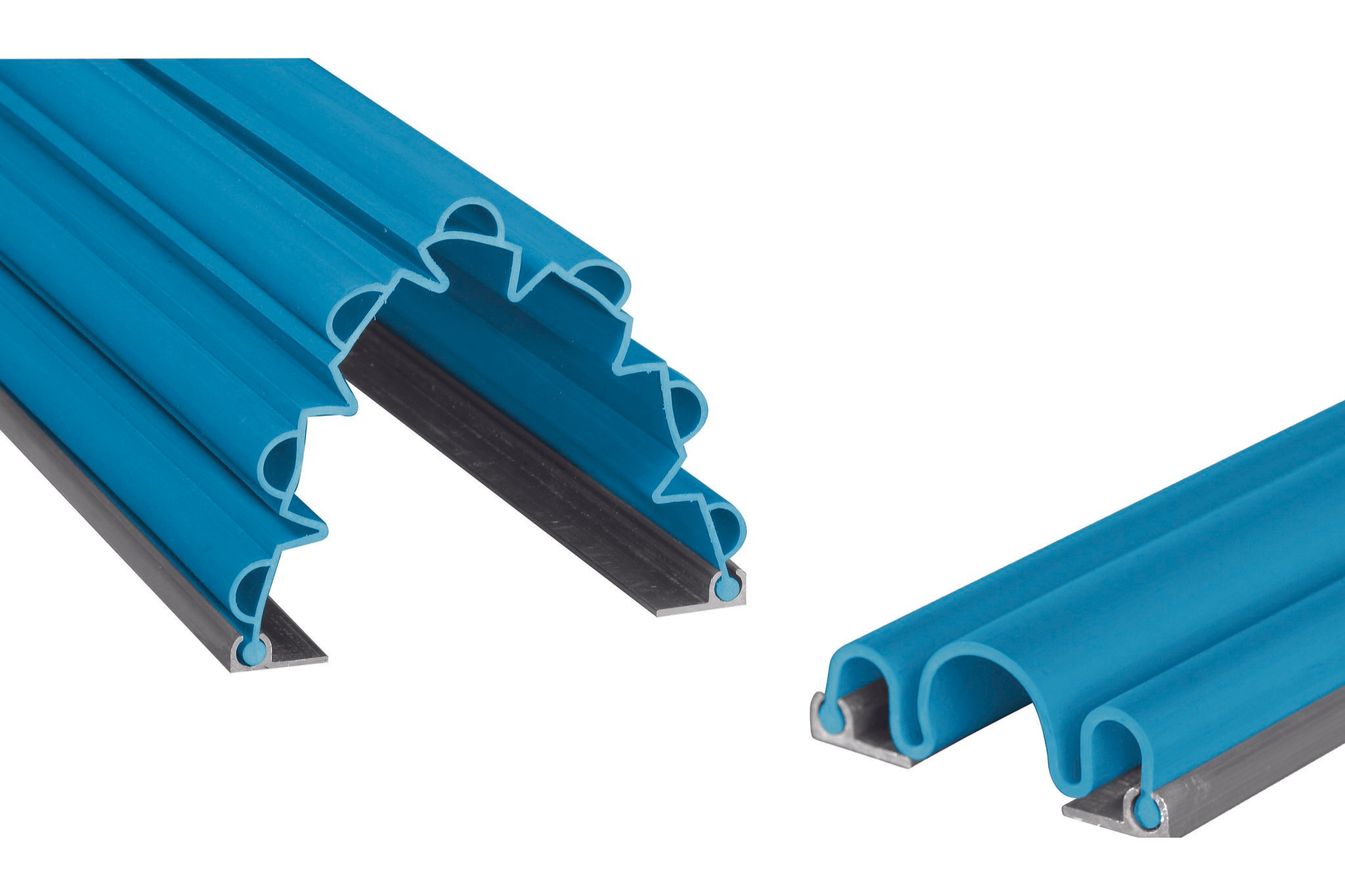 Kit anti pince-doigts 3 soufflets + 7 soufflets - 2050 mm - Bleu clair