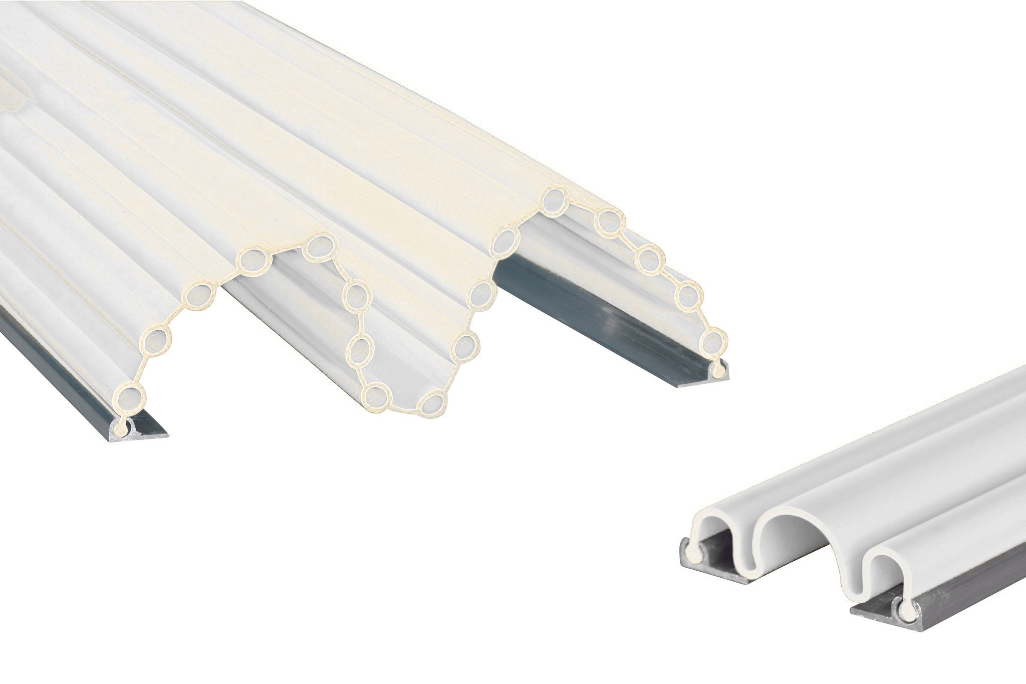 Kit anti pince-doigts 17 soufflets + 3 soufflets - 1400 mm - Blanc