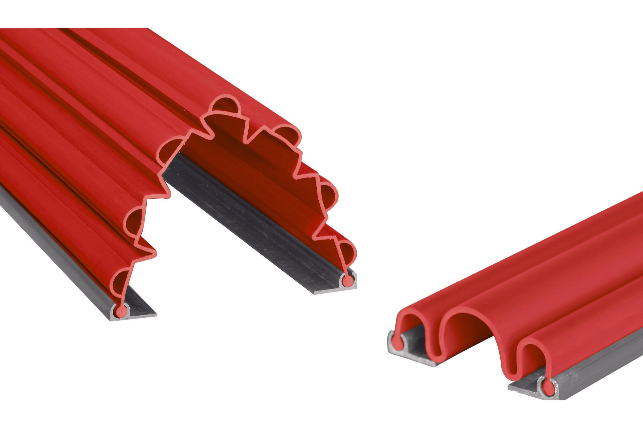 Kit anti pince-doigts 3 soufflets + 7 soufflets - 2050 mm - Rouge