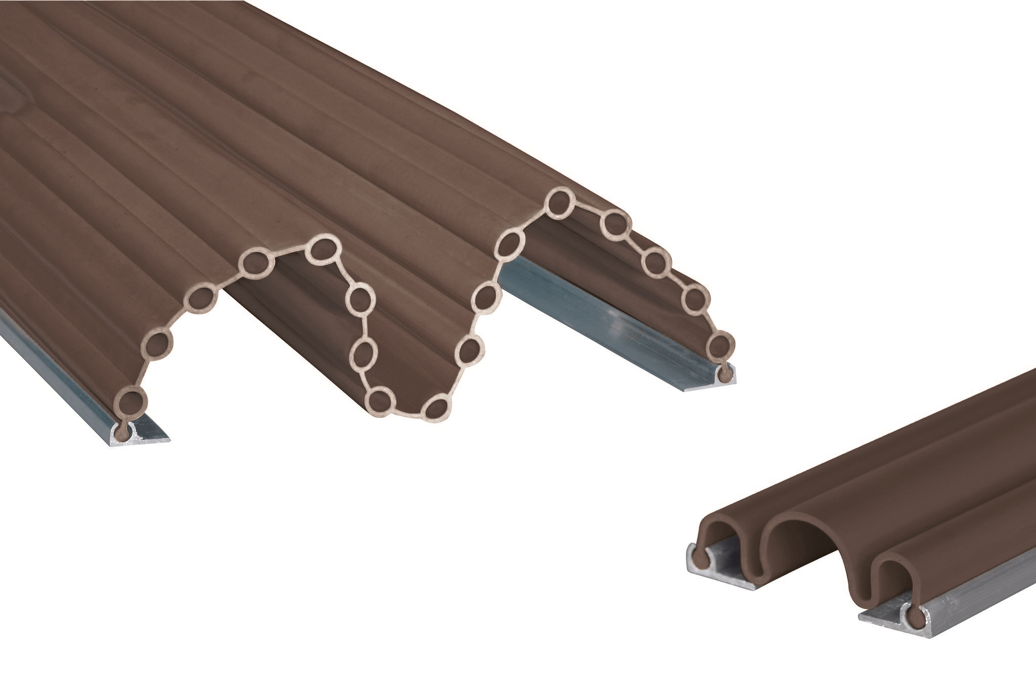 Kit anti pince-doigts 17 soufflets + 3 soufflets - 2050mm - Marron