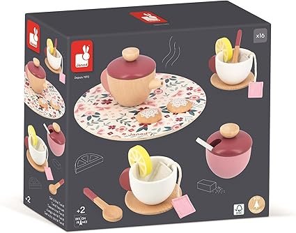 Jouets - Jouets d'Imitation et d'Imagination - Service à thé en bois
