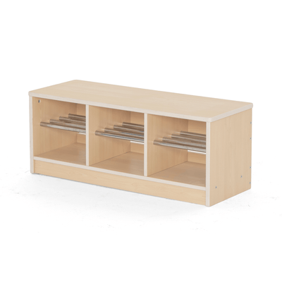 Mobilier - Banc vestiaire & Porte Manteaux - Banc vestiaire 6 casiers 90x33x35cm - Nami