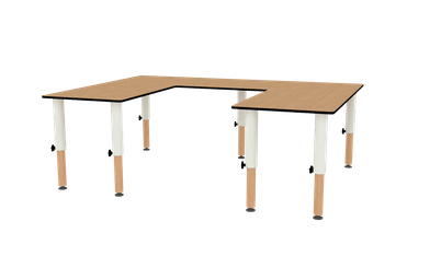 Mobilier - Table crèche et scolaire - Table en U Réglable - Naturel