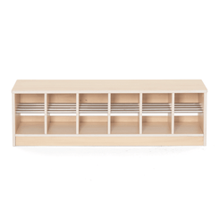 Mobilier - Banc vestiaire & Porte Manteaux - Banc vestiaire 12 casiers 120x33x35cm - Zomi