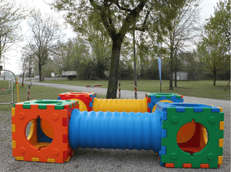 Mobilier - Aire de jeux et structure extérieure - Aire de jeux cubique tunnel