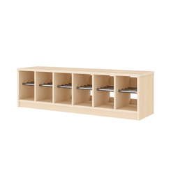 Mobilier - Banc vestiaire & Porte Manteaux - Banc vestiaire 12 casiers 120x33x35cm - Zomi