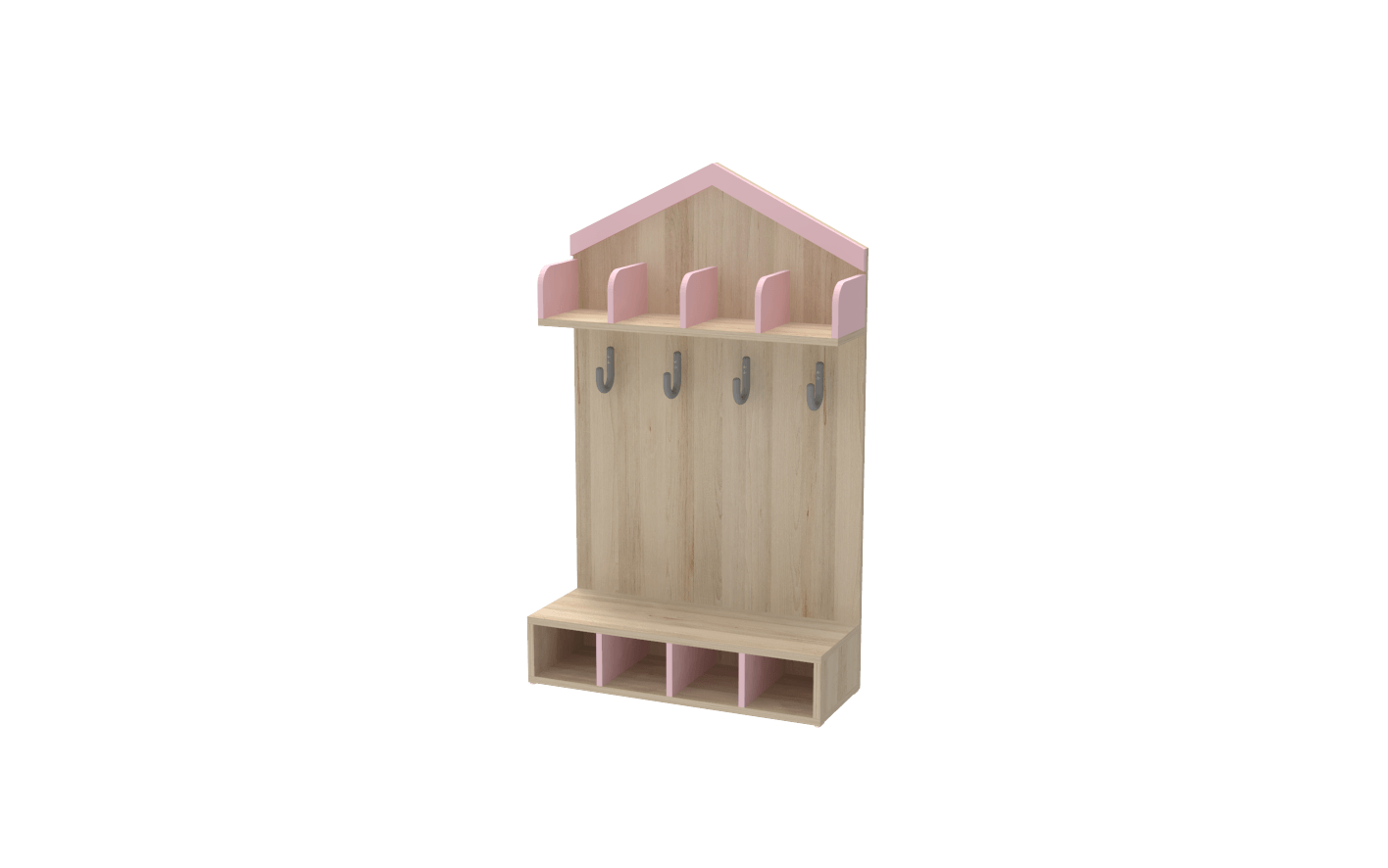 Vestiaire cabane 4 places - T0 - Rose