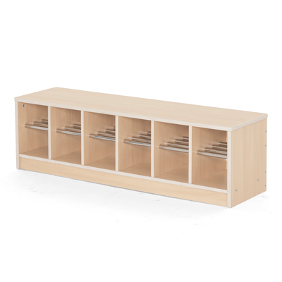 Mobilier - Banc vestiaire & Porte Manteaux - Banc vestiaire 12 casiers 120x33x35cm - Zomi