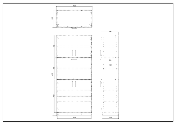 Mobilier - Meuble de rangement scolaire - Armoire de rangement 5 portes - Oli