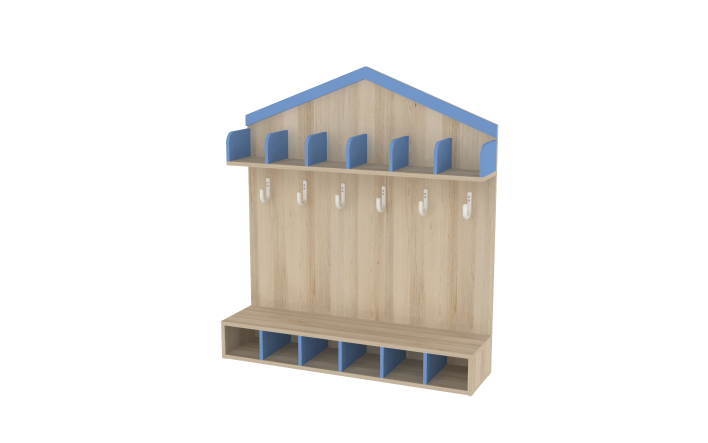 Vestiaire cabane 6 places - T0 - Bleu