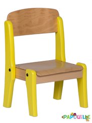 Mobilier - Chaise & fauteuil pour crèche - Chaise en bois empilable t2 h.31cm jaune