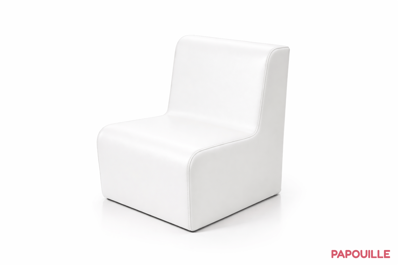 Chauffeuse droite unie hauteur d'assise 32 cm blanc