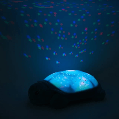 Couchage - Mobile de Lit Bébé et Veilleuse - Veilleuse tortue scintillante - Aqua