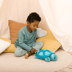 Couchage - Mobile de Lit Bébé et Veilleuse - Veilleuse tortue scintillante - Aqua