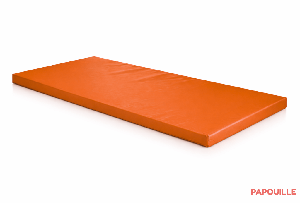 Tapis de gym en mousse pvc 180x60x3cm orange