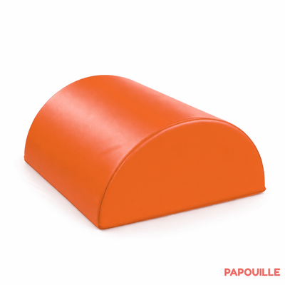 Motricité - Module de Motricité Bébé - Module bloc demi 1/2 rond en mousse pvc h.23cm orange