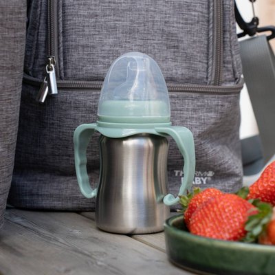 Repas - Tasse d’apprentissage - tasse Inox avec anse bec souple silicone 18 cl