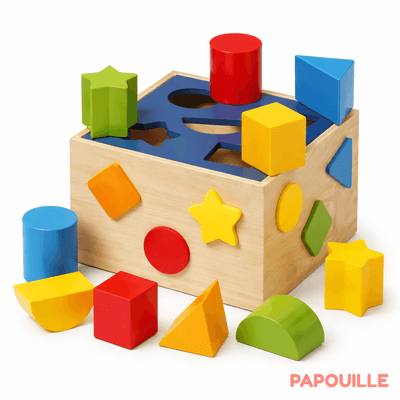 Jouets - Jouets à Empiler ou à Encastrer - Boite à forme en bois
