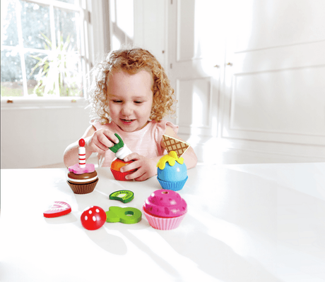 Jouets - Jouets d'Imitation et d'Imagination - Cupcakes d'imitation en bois