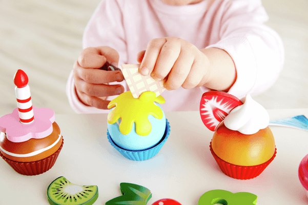 Jouets - Jouets d'Imitation et d'Imagination - Cupcakes d'imitation en bois