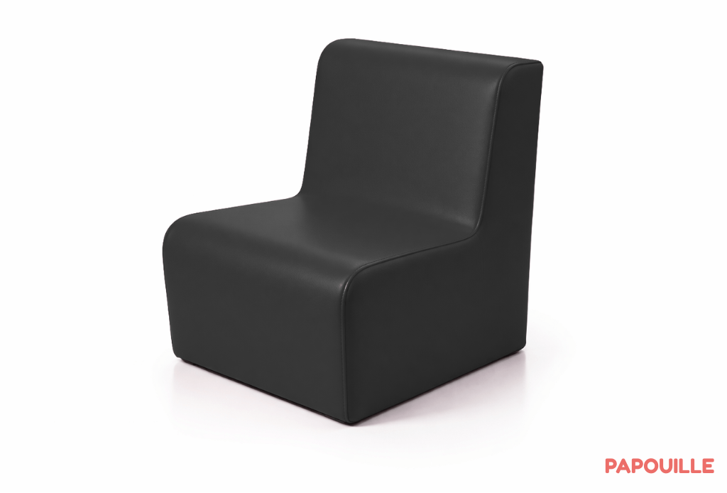 Chauffeuse droite 17 cm noir