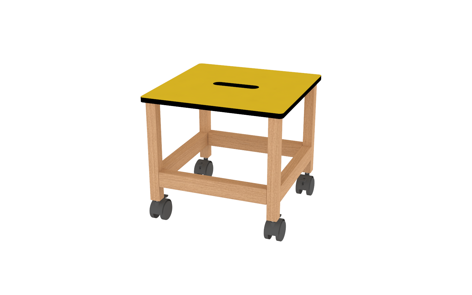 Tabouret à roulettes - T3 - Jaune