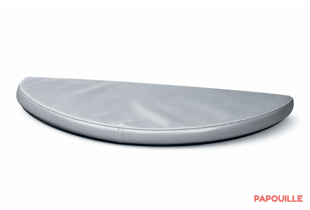 Tapis 1/2 rond en mousse pvc 80 x 40 x 3cm gris
