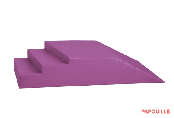 Motricité - Module de Motricité Enfant - Module escalier toboggan 3 marches en mousse pvc h.30cm groix