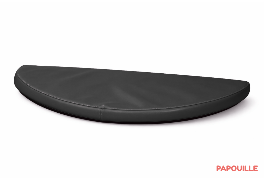 Tapis 1/2 rond en mousse pvc 80 x 40 x 3cm noir