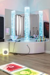 Motricité - Eveil Sensoriels et Tactiles - Pouf pour colonne à bulles