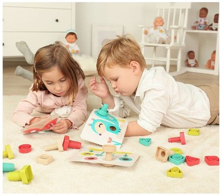 Jouets - Jouets à Empiler ou à Encastrer - Jeu d'Ecrous et boulons d'activité - Eco-Friendly