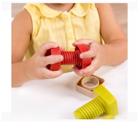 Jouets - Jouets à Empiler ou à Encastrer - Jeu d'Ecrous et boulons d'activité - Eco-Friendly