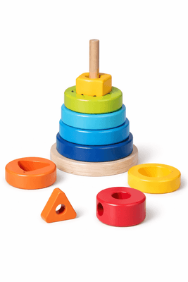 Jouets - Jouets à Empiler ou à Encastrer - Tour à empiler - 14 éléments