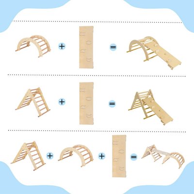 Mobilier - Structure de motricité / activité intérieur - Structure d'escalade 3-en-1 - Sunny Charlie