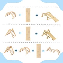 Mobilier - Structure de motricité / activité intérieur - Structure d'escalade 3-en-1 - Sunny Charlie