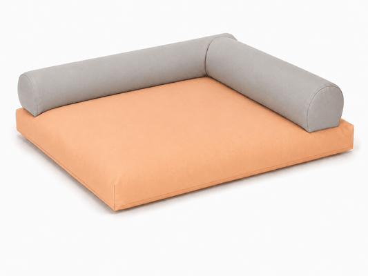Mobilier - Espace bébé et rassemblement - Coussin carré abricot avec rouleaux Gris clair