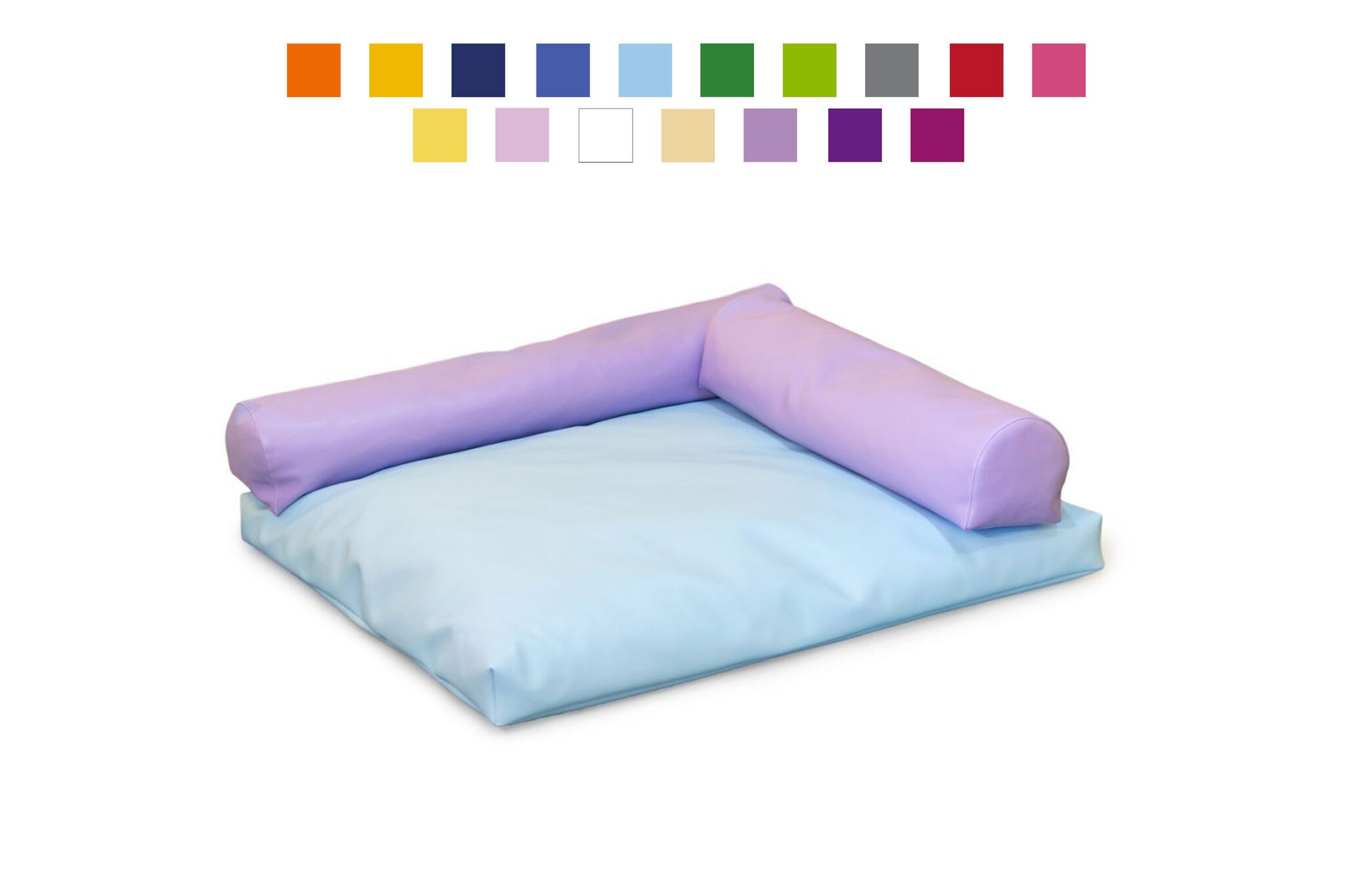 Coussin carré avec rouleaux