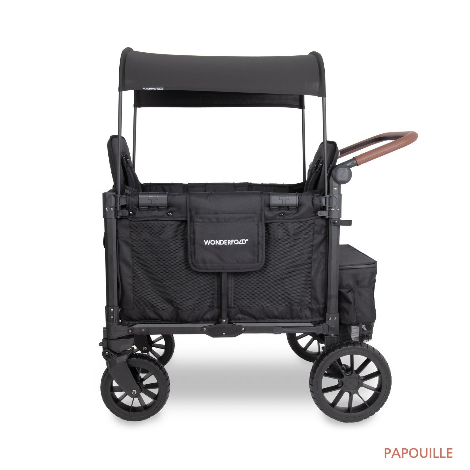 Poussette wagon luxe pro 2 places Noir - 6mois +