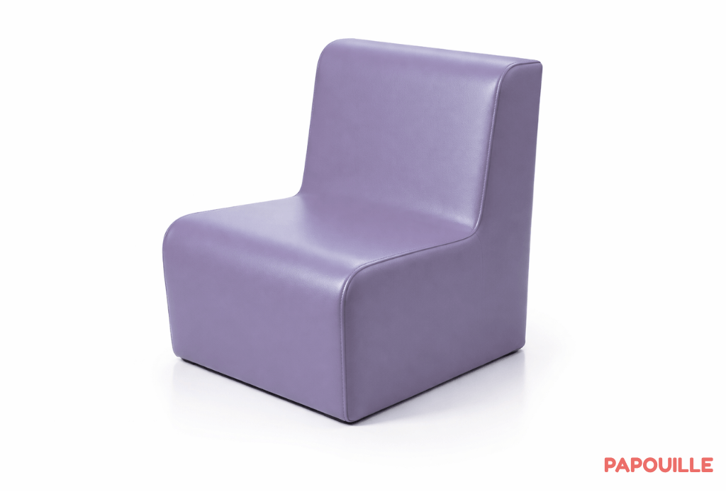Chauffeuse droite 17 cm parme