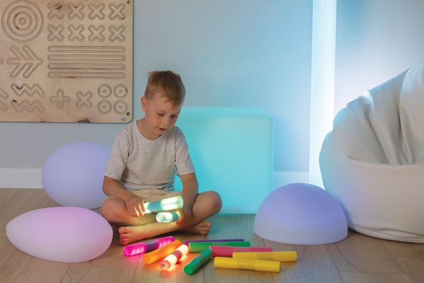 Motricité - Eveil Sensoriels et Tactiles - Galet lumineux sensoriel - LED
