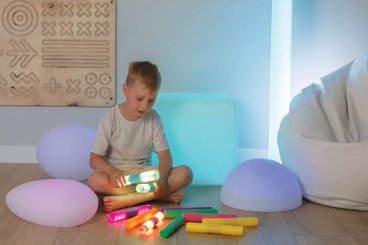 Motricité - Eveil Sensoriels et Tactiles - Galet lumineux sensoriel - LED